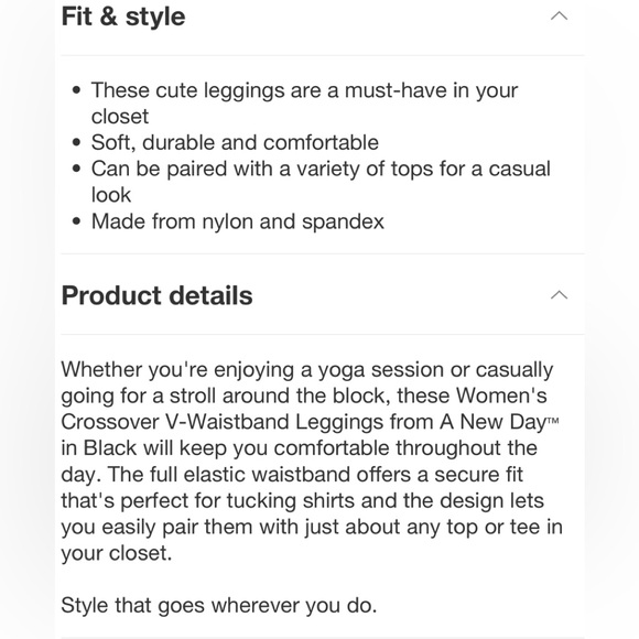 NWOT Women's Black crossover V-Waisted Pants size large - Picture 2 of 3